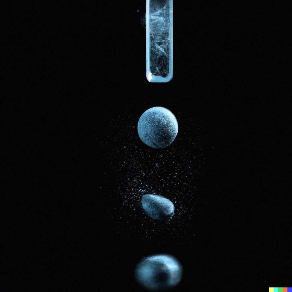 the discovery of gravity, digital art, depth effects